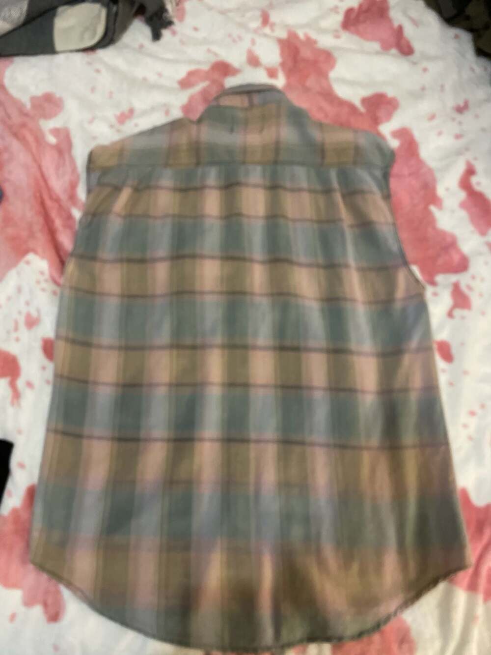 Substudio Sleeveless Plaid Button Down Shirt Size M - Picture 5 of 5